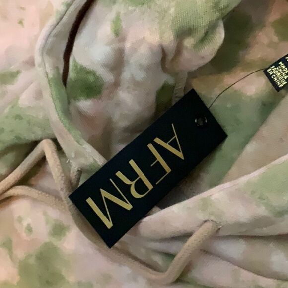 AFRM Pink and Green Tie Die Hoodie size XS, New with tags, Women’s Hoodie - Picture 9 of 11